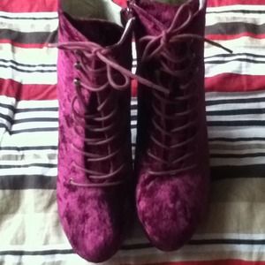 Velvet booties. NAME A PRICE