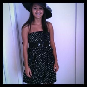 Mini polka dot dress