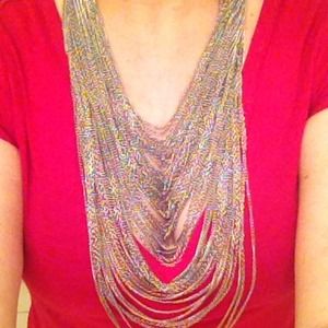 Bundle☀️☀️Silver Statement necklace and blk &white