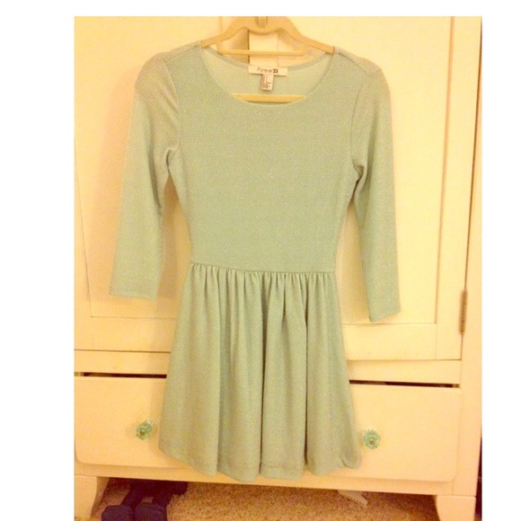 Sky blue skater dress