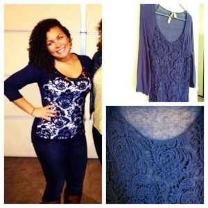 Blue Lace Shirt!