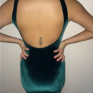 Tight low back velvet dress