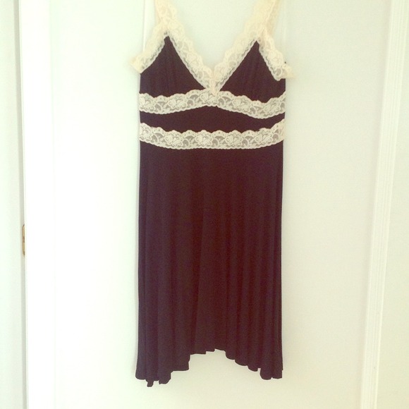 Beautiful little black dress with ivory lace