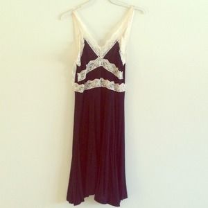 Cute little black dress with ivory lace straps