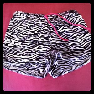 Zebra pajama shorts