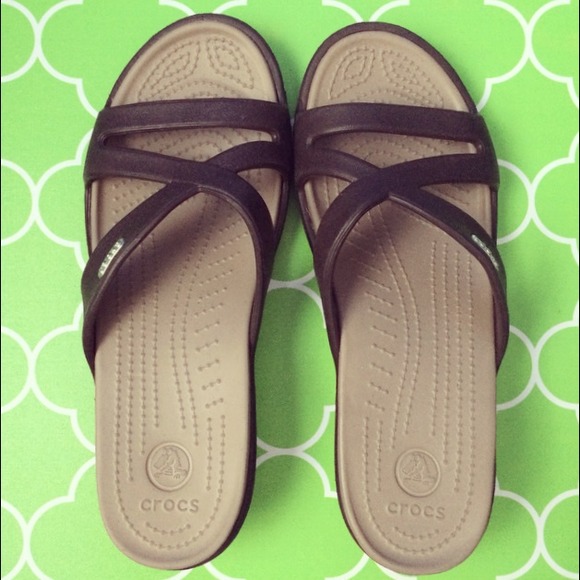 Brown Crocs, NWOT sandals