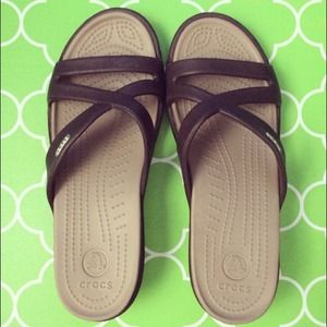 Brown Crocs, NWOT sandals