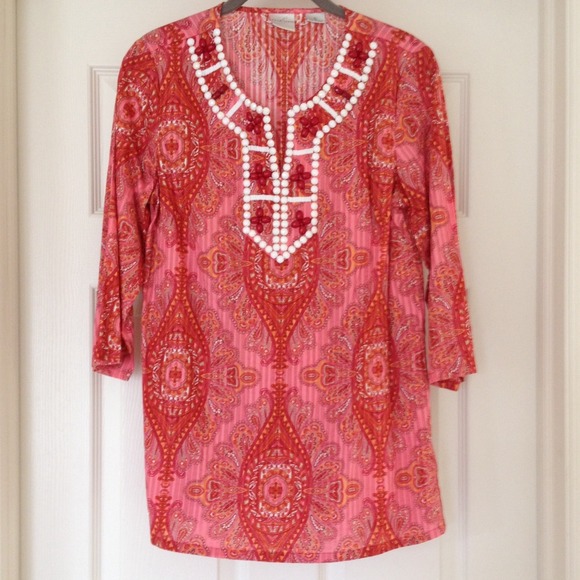 Beaded Tunic Top