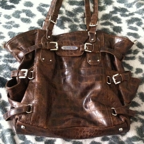 Brown leather purse