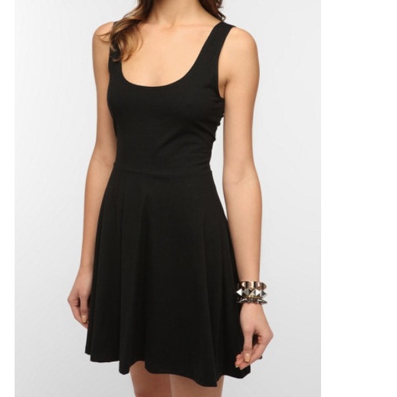 Sparkle & Fade Knit Skater Dress - Black