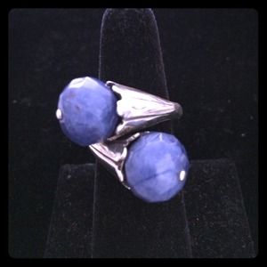 ONE OF A KIND SODALITE AND SILVER 950 RING