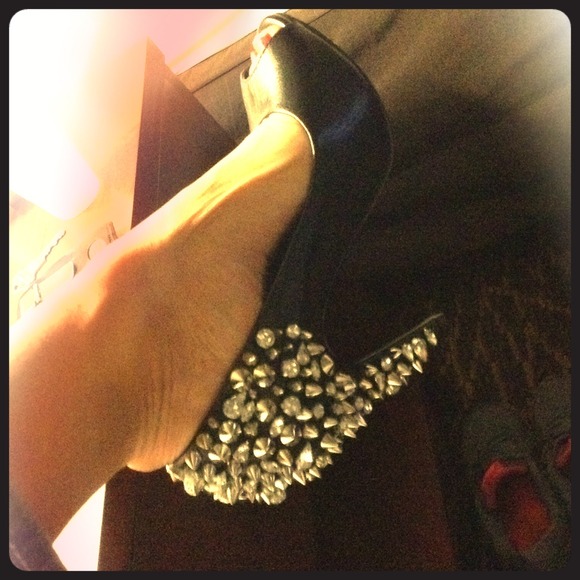 Micheal kore leather studded pumps