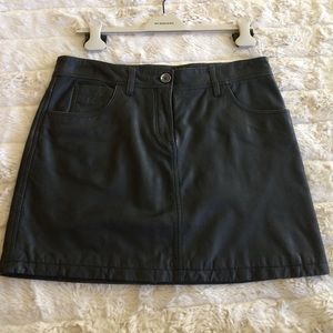 Burberry lambskin leather skirt $999