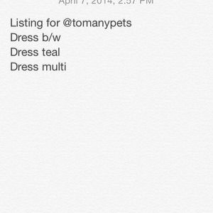 Listing for @tomanypets