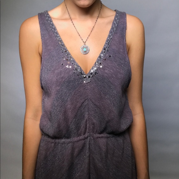 Free People Dresses & Skirts - Free People Sparkly Purple Tank Dress