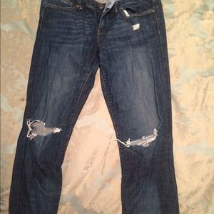 Gap destructed always skinny jeans.