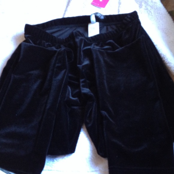 Black Velvet Leggings