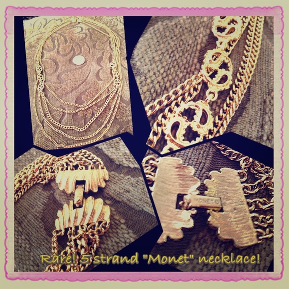 Vintage runway monet "5 strand" unique design - Picture 1 of 4