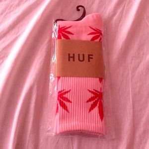 HUF socks pink