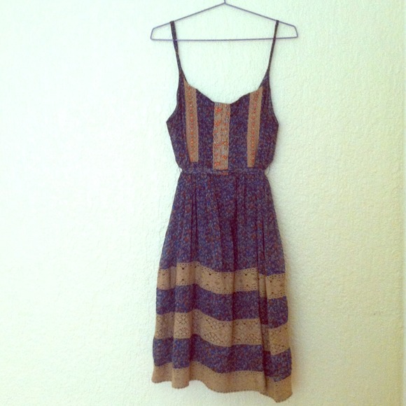 Blue floral summer dress - Picture 1 of 4