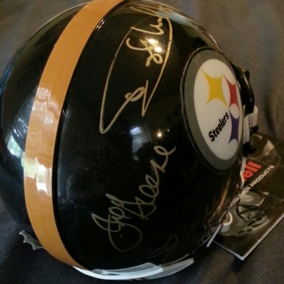 **《SOLD》** Autographed Steelers mini-helmet - Picture 3 of 4