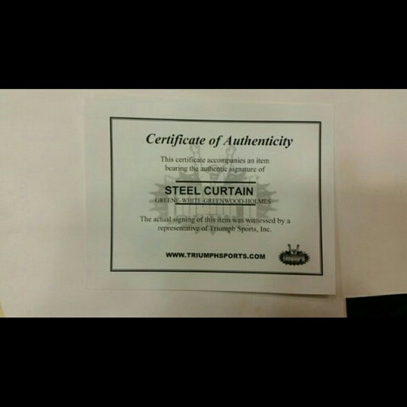 **《SOLD》** Autographed Steelers mini-helmet - Picture 4 of 4