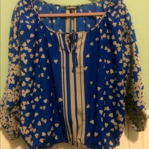 Express Heart Graphic Blouse