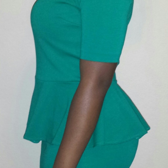 One Shoulder Peplum Dress - Picture 4 of 4