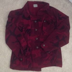 Burgundy camo jacket