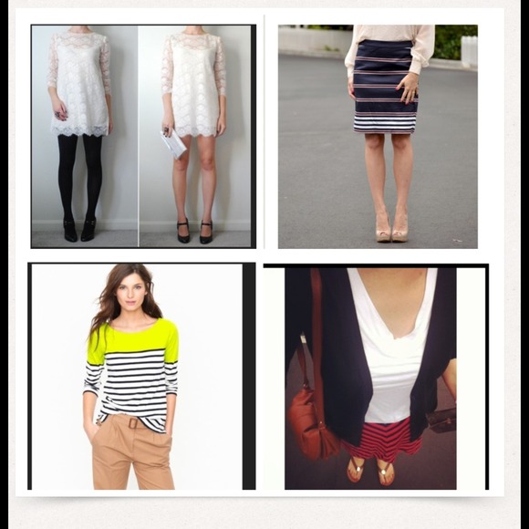Forever 21 Dresses & Skirts - Bundle: Dress, jcrew tee/dress, red stripe skirt
