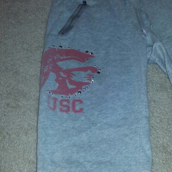 VICTORIA SECRET PINK USC CROPPED SWEATS - Picture 3 of 3