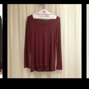 Oversized brandy maroon shirt