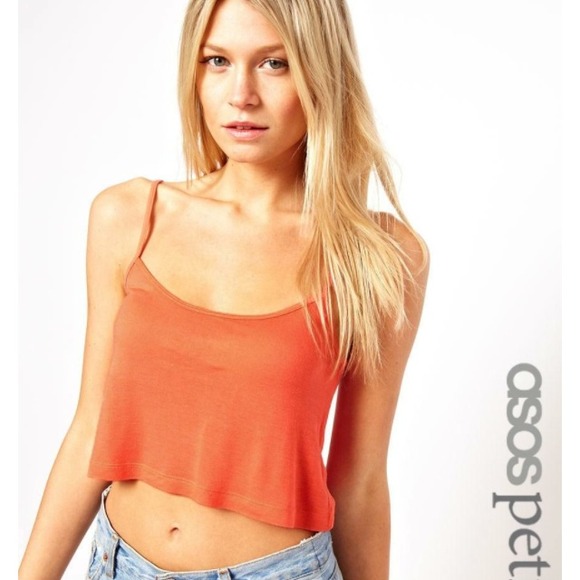 ASOS Tops - ASOS Petite Cami Swing Crop Top in Coral