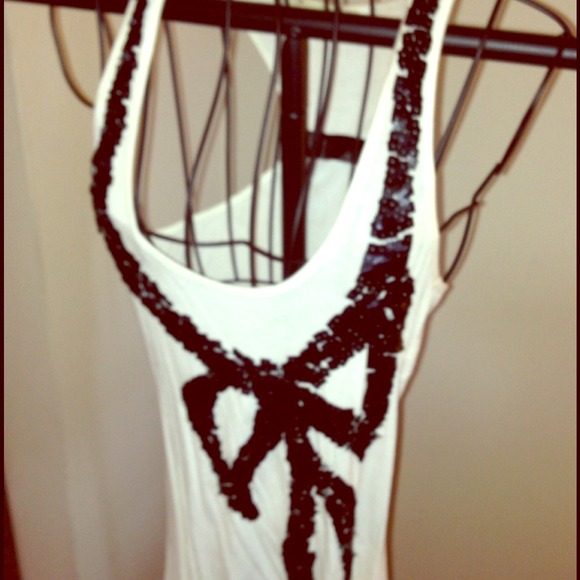 Sequin bow tank