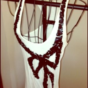 Sequin bow tank