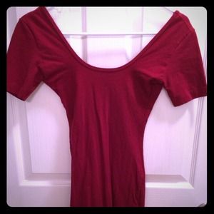 American Apparel Red Double U Dress