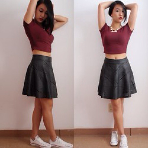 Brandy Maroon Crop Top
