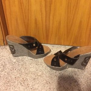 Reduced Black Baby Phat wedges!