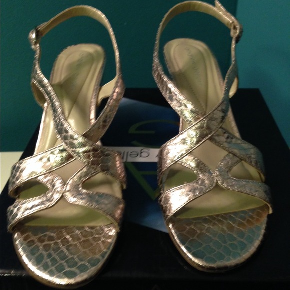 Andrew Geller metallic sandal