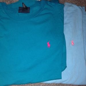 Teal and light blue Ralph Lauren large shirts