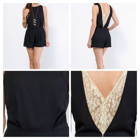 Dresses & Skirts - Romper with Lace Trim (NWOT)