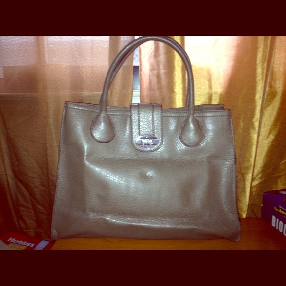 H&M Faux Leather Tote (Grey)