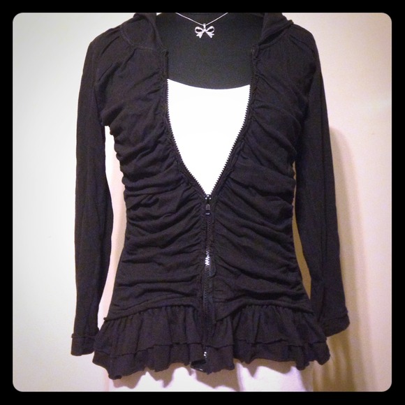 Ruffled Hoodie
