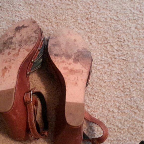 Authentic Coach Denim Wedges - Picture 3 of 4
