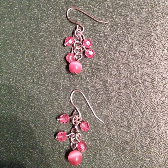 Pink earrings