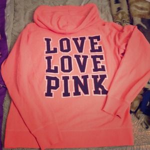 VS PINK hoodie zip sweater. Size large
