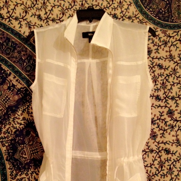 Mossimo transparent/white tank