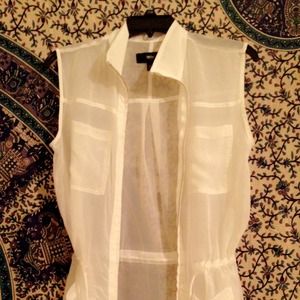 Mossimo transparent/white tank