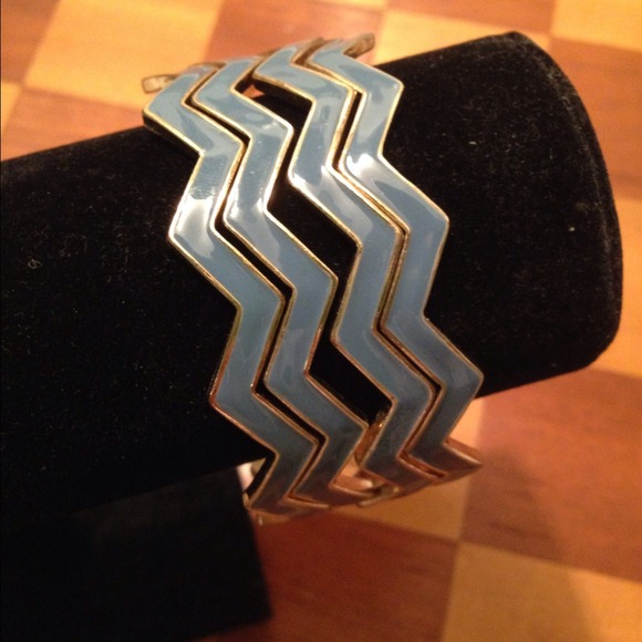 Blue Chevron Bracelet