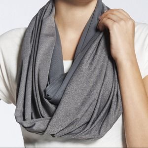 NWT Fabletics Grey Mesh Infinity Scarf